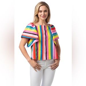 Crosby by Mollie Burch Campbell Top L in Boardwalk Stripe